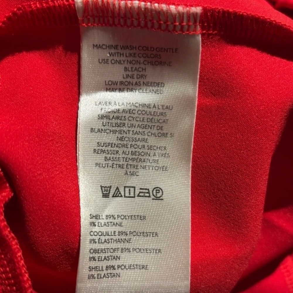 NWT Maeve Wide Leg Pull- On Track Pants Red Size XL But Fits More Like XXL - Picture 6 of 6